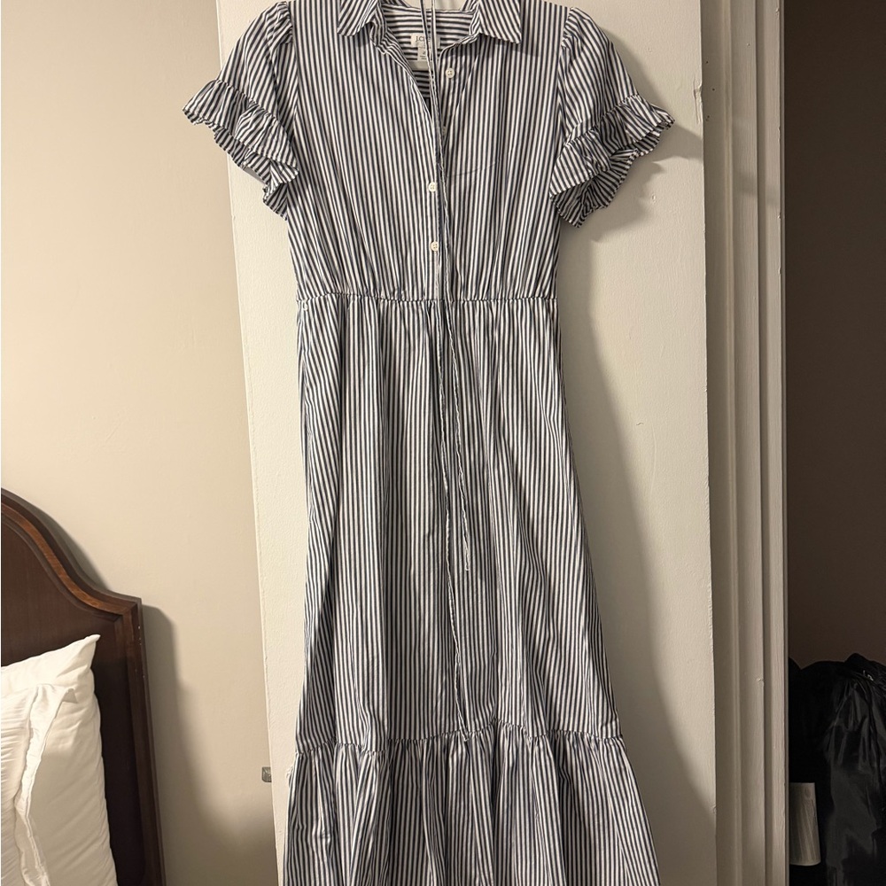 J Crew Striped Maxi Dress